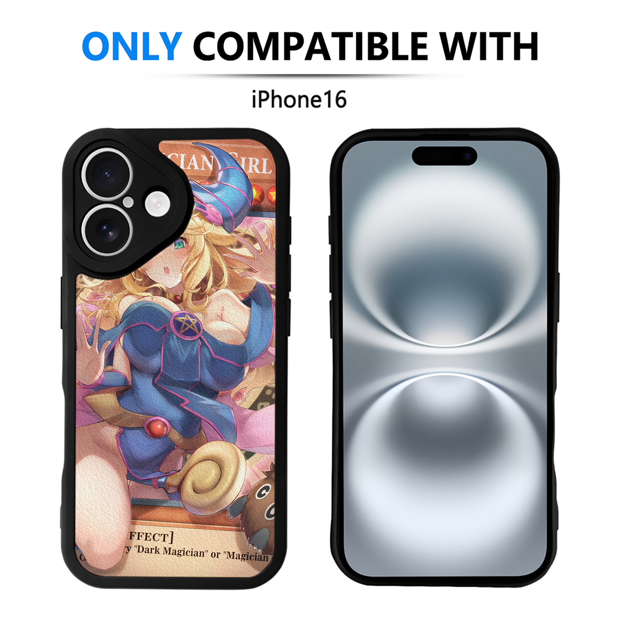 （画像用） 遊☆戯☆王 Yu-Gi-Oh! 【iPhone 16シリーズ対応】シリコンスマホケース（レザー調） 材質：シリコン